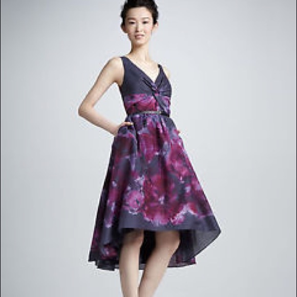 Neiman Marcus Dresses & Skirts - Neiman Marcus Lela Rose High-Low Watercolor Dress